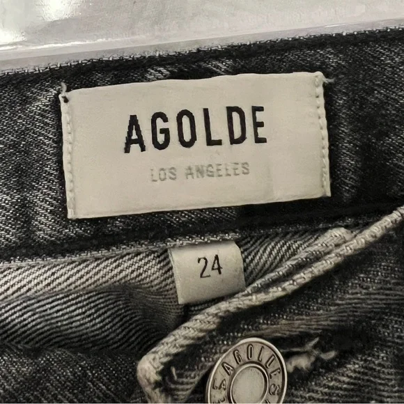 Agolde Loose Fit 90s Jeans in Gray with rips - Picture 5 of 6